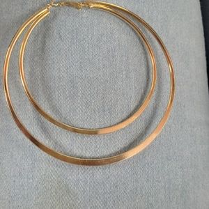 Gold hoop earrings